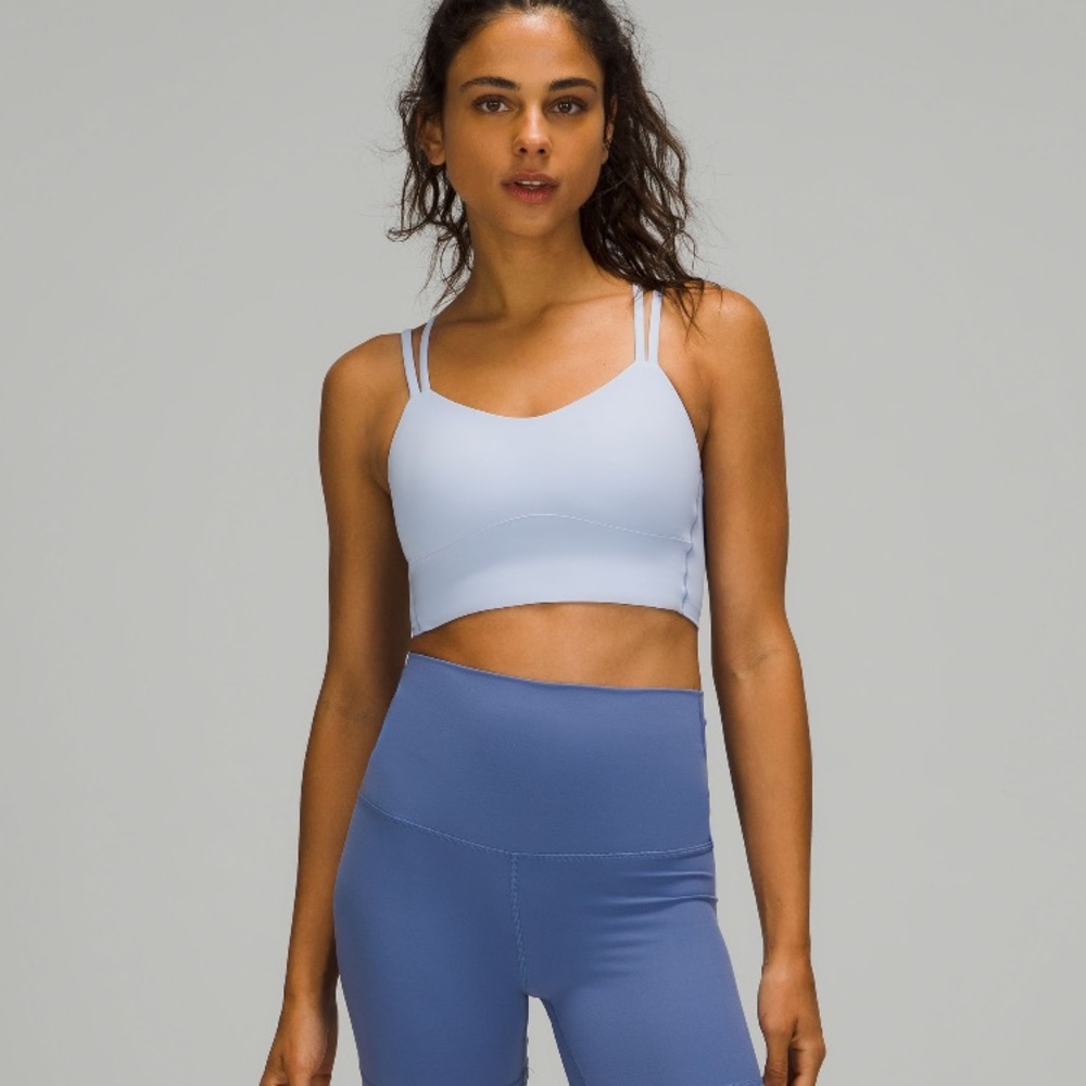 Lululemon Like a Cloud Long Line Blue Linen 6